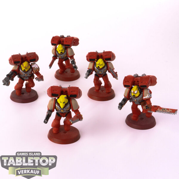 Blood Angels - 5 x Assault Squad klassisch - bemalt