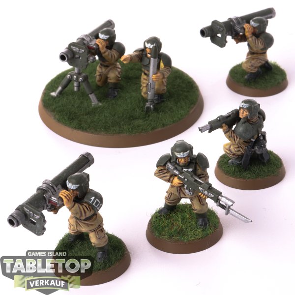 Astra Militarum - 3 x Cadian Heavy Weapon Squad - bemalt