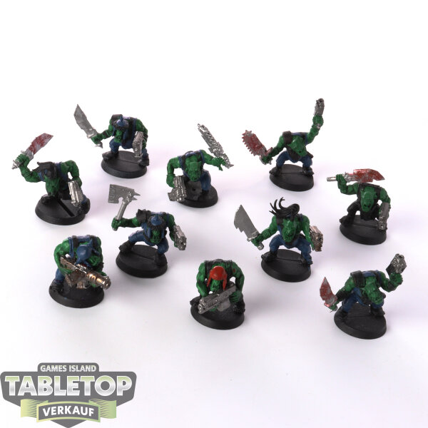 Orks - 10 x Ork Boyz klassisch - teilweise bemalt