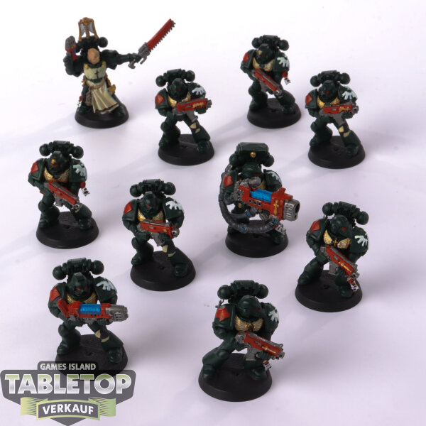 Dark Angels - 10 x Tactical Squad klassisch - bemalt