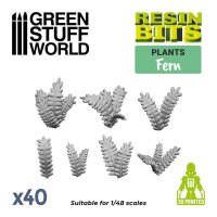 Green Stuff World - 3D printed set - Fern leaves