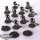 Necrons - 10 x Necron Warriors & 3 Scarabs - bemalt