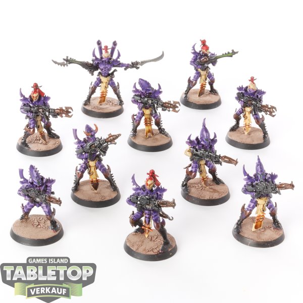 Drukhari - 10 Kabalite Warriors - bemalt