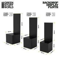 Green Stuff World - Straight Backdrop Plinths 7x7x6cm Black