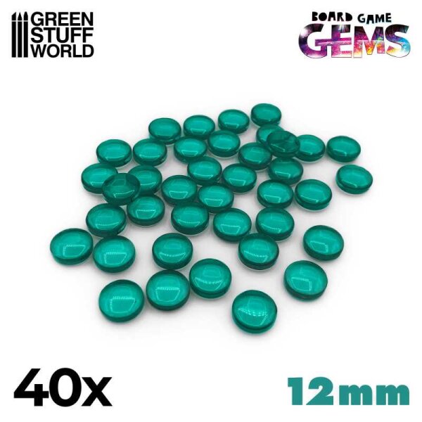Green Stuff World - Plastic Gems 12mm - Turquoise
