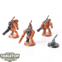 Tau Empire - 3 x XV25 Stealth Battlesuits - bemalt