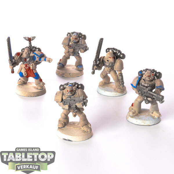 Space Marines - 5 Tactical Squad Classic - teilweise bemalt