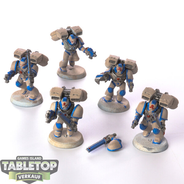 Space Marines - 5 Assault Squad Classic - teilweise bemalt