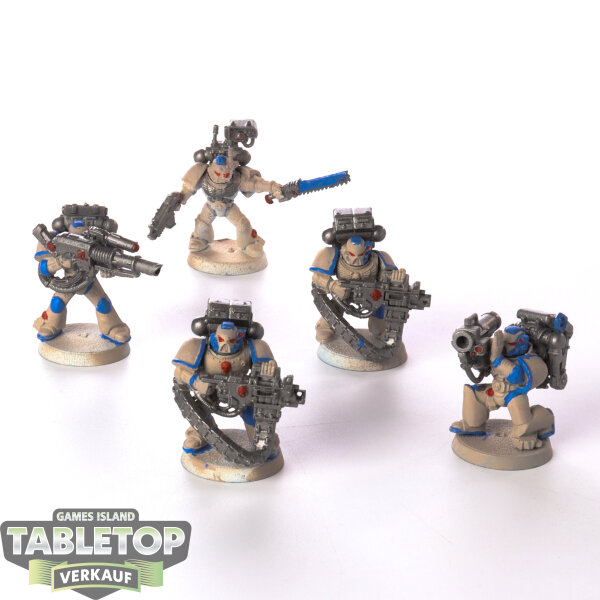 Space Marines - 5 Devastator Classic - teilweise bemalt