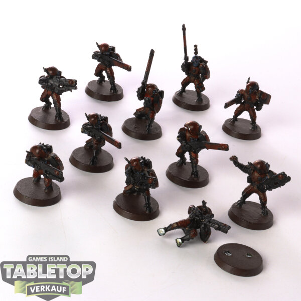 Tau Empire - 10 x Fire Warriors klassisch  - bemalt