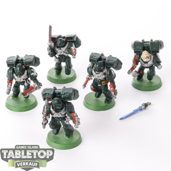 Dark Angels - 5 x Assault Squad klassisch - bemalt