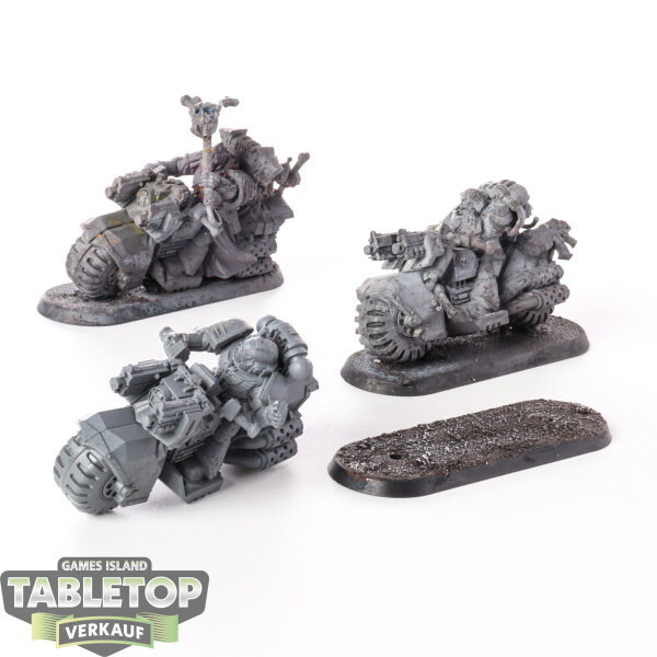 Space Marines - 3 Bike Squad - unbemalt