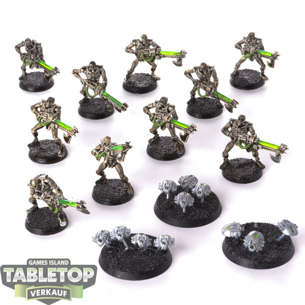 Necrons - 10 x Necronkrieger & 3 x Skarabäen klassisch - bemalt