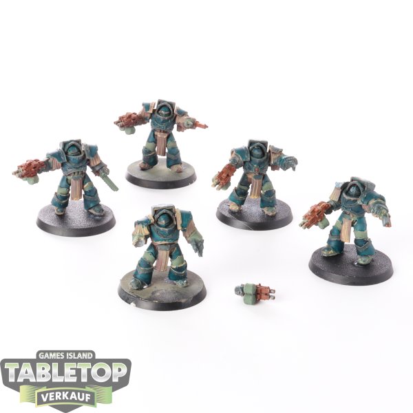 Horus Heresy - 5 x Legion Cataphractii Terminator Squad - bemalt