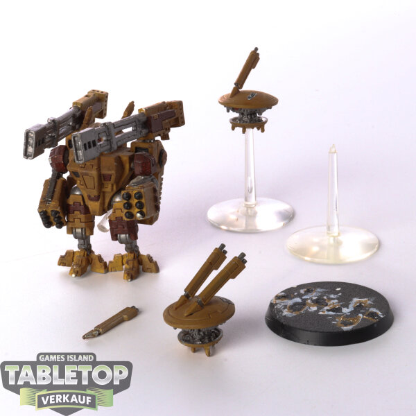 Tau Empire - XV88 Broadside Battlesuit & 2 Drohnen klassisch - teilweise bemalt