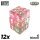 Green Stuff World - 12x D6 16mm Dice - Clear Pink