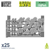 Green Stuff World - 3D printed set - LILY PADS plants