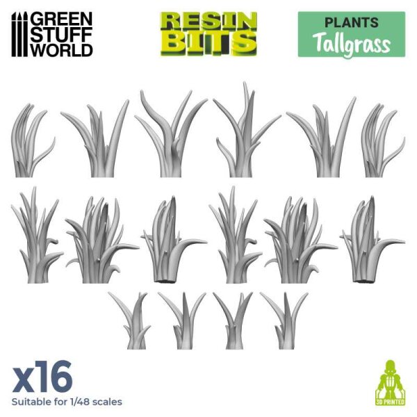 Green Stuff World - 3D printed set - TALL GRASS