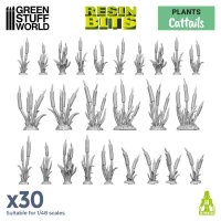 Green Stuff World - 3D printed set - CATTAILS Plants