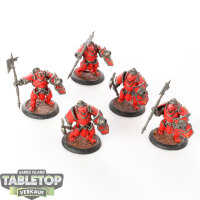 Khador - 5 Man-O-War Shocktroopers klassisch - bemalt