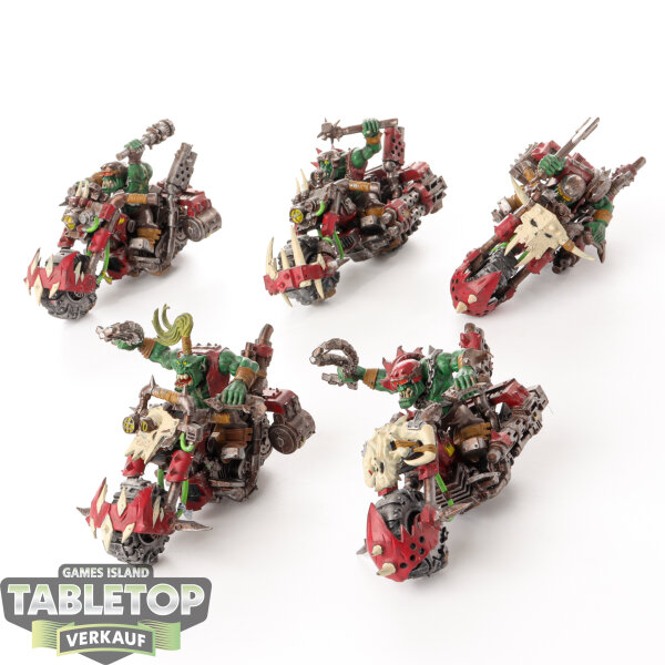 Orks - 5 - Ork Warbiker Mob - bemalt