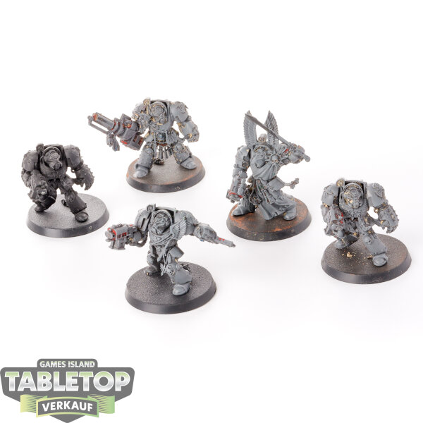 Dark Angels - 5 x Deathwing Terminator Squad klassisch - teilweise bemalt