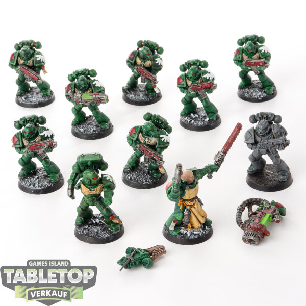 Dark Angels - 10 x Tactical Squad klassisch - teilweise bemalt