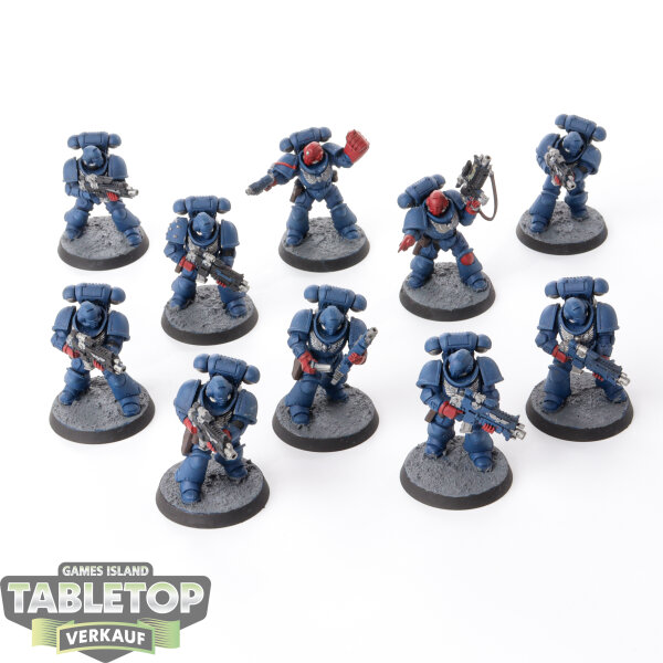 Space Marines - 10 Primaris Intercessors - teilweise bemalt