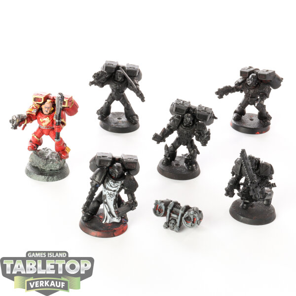 Blood Angels - 6 Assault Marines  - teilweise bemalt