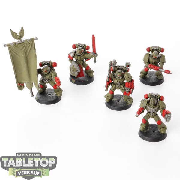 Space Marines - 5 x Company Command - teilweise bemalt