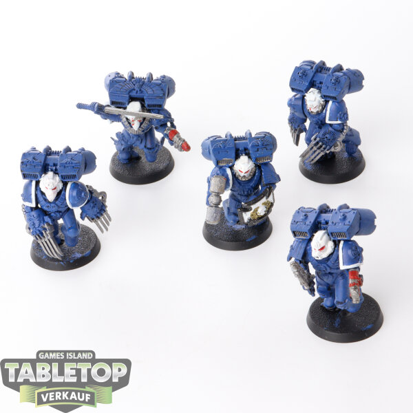 Space Marines - 5 x Vanguard Veteran Squad - teilweise bemalt