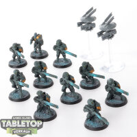 Tau Empire - 10 Fire Warriors & 2 Drohnen - teilweise...