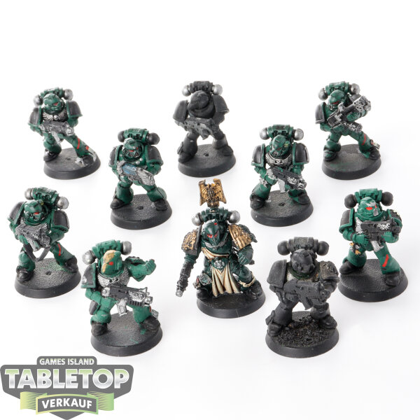 Dark Angels - 10 Tactical Marines klassisch - teilweise bemalt