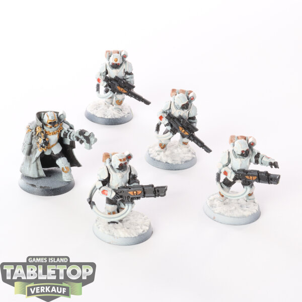 Astra Militarum - 5 x Militarum Tempestus Scions - teilweise bemalt