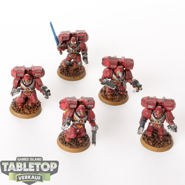 Space Marines - 5 Assault Marines klassisch - bemalt