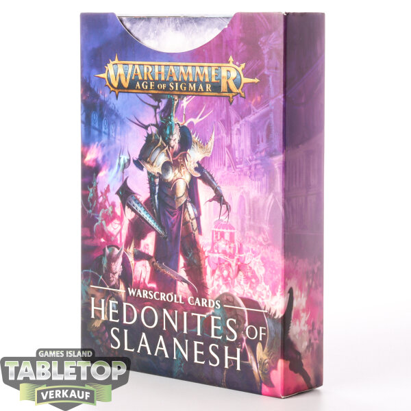 Hedonites of Slaanesh - Warscroll Karten & Token 2te Edition  - deutsch