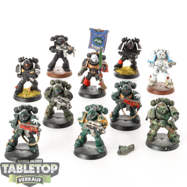 Space Marines - 10 x Tactical Squad klassisch - teilweise bemalt