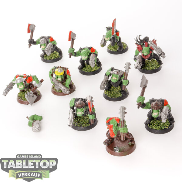 Orks - 10 x Ork Boyz klassisch - bemalt