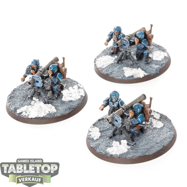 Astra Militarum - 3 Heavy Weapon Teams klassisch - bemalt