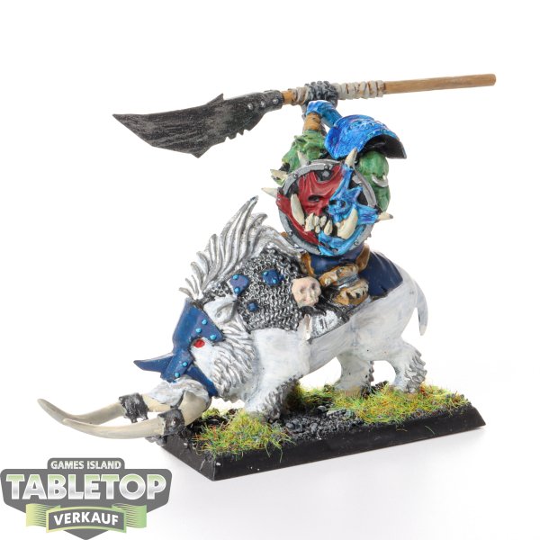 Orruk Warclans - Fantasy Orc Warboss Mounted klassisch - bemalt