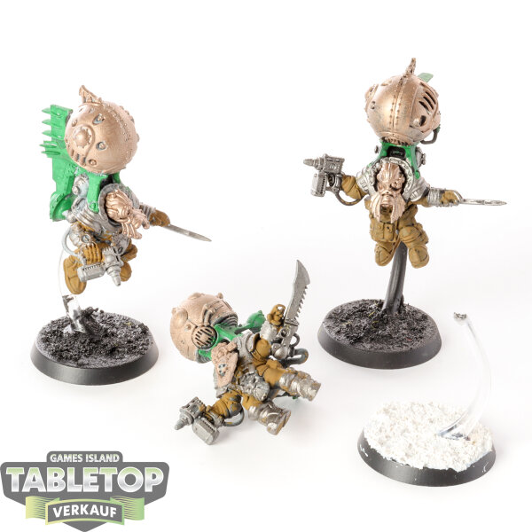 Kharadron Overlords - 3 x Endrinriggers - teilweise bemalt