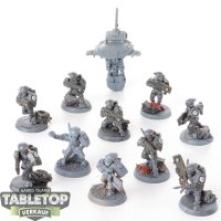 Tau Empire - 10 - Fire Warriors  - teilweise bemalt