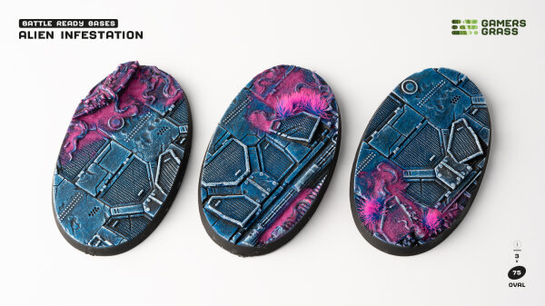 GamersGrass - Alien Infestation Bases - Oval 75mm (x3)