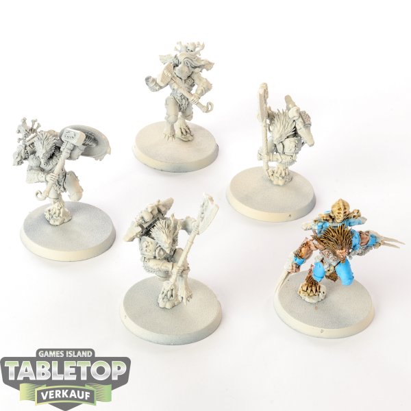 Space Wolves - 5 - Wulfen - teilweise bemalt