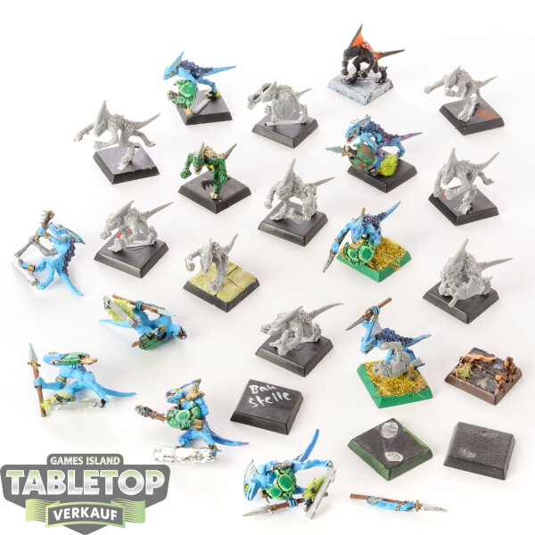 Seraphon - 20 x Skinks - teilweise bemalt