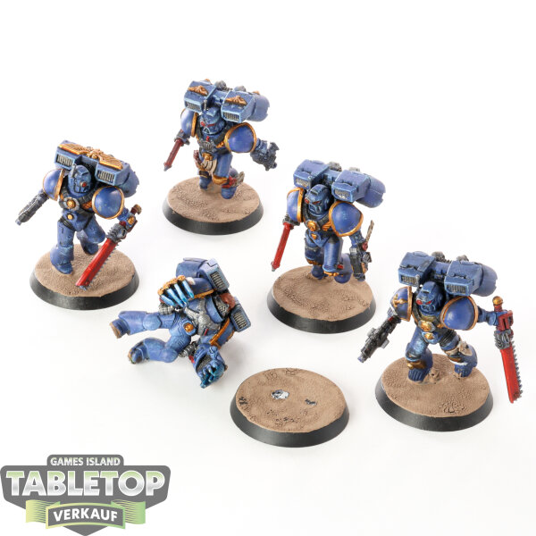 Space Marines - 5 x Vanguard Veteran Squad klassisch - bemalt