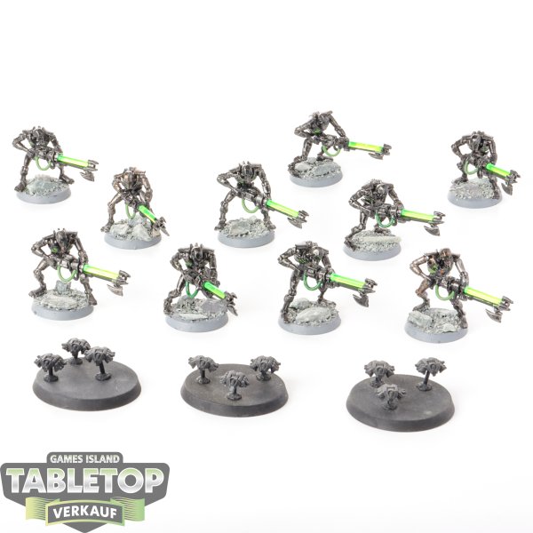 Necrons - 10 x Necron Warriors & 3 x Scarab Swarms klassisch - teilweise bemalt