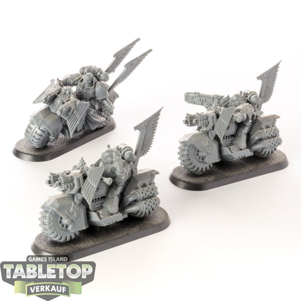 Dark Angels - 3 x Ravenwing Bike Squadron klassisch - unbemalt