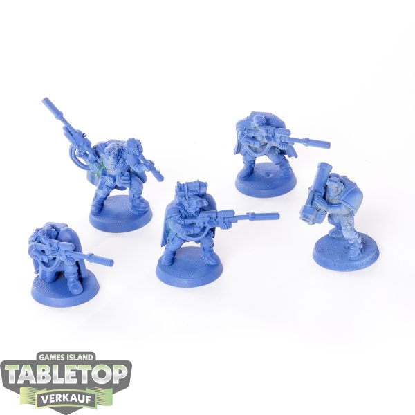 Space Marines - 5 x Scouts with Sniper Rifles - teilweise bemalt