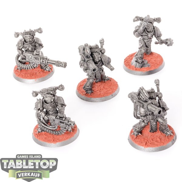 Chaos Space Marines - 5 x Chaos Space Marines Havocs - grundiert